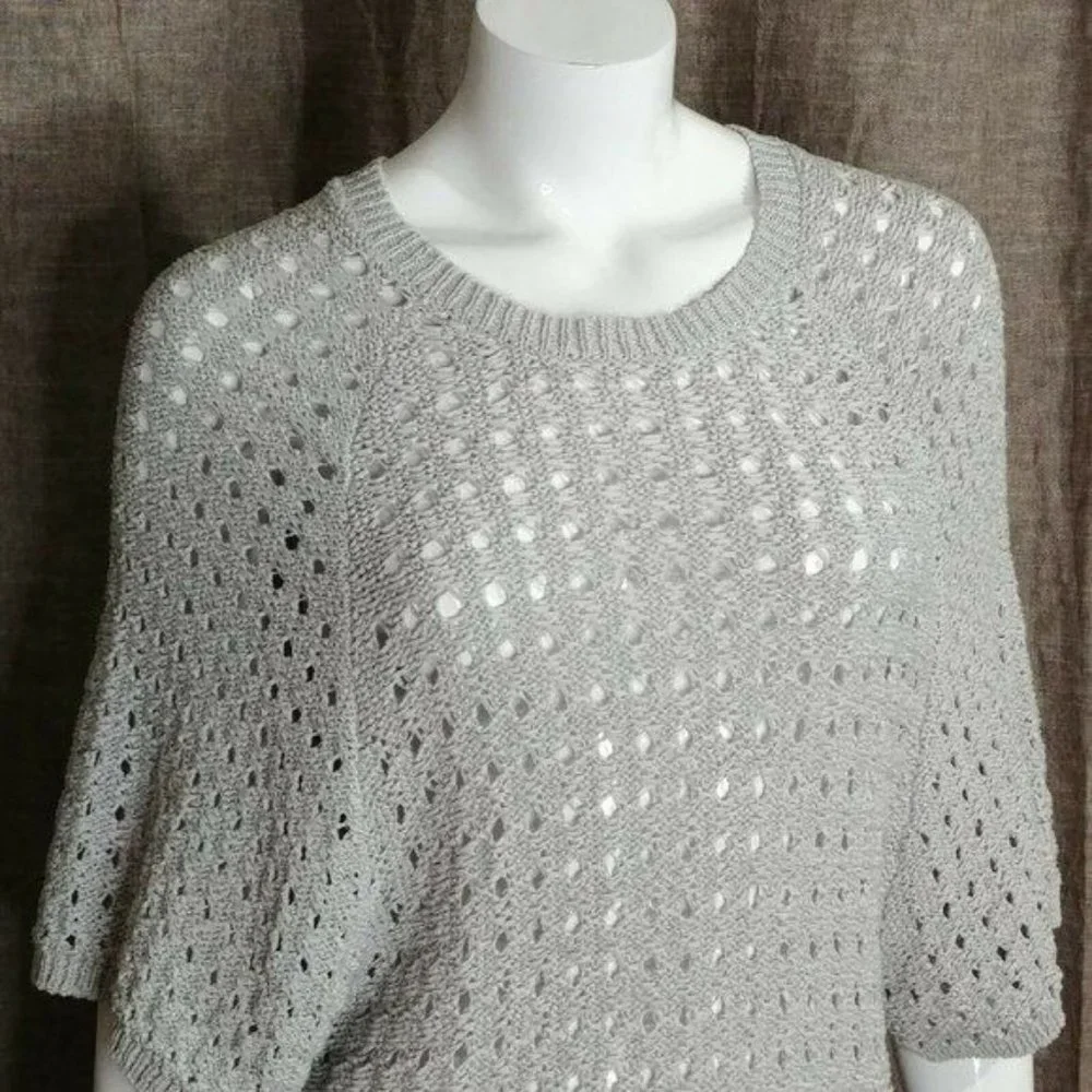 Melia Open Knit Dolman Sleeve Sweater Size XS